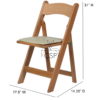 Natural Wood Folding Chair - Image 6