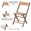 slatted seat folding chair diagonal view showing features