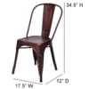 Rose Gold Oscar Tolix Chair - Image 6