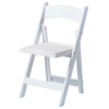 white resin folding chair