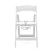 White “Amigo®” Resin Padded Folding Chairs - Image 3
