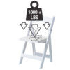 White “Amigo®” Resin Padded Folding Chairs - Image 8