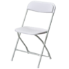 white max poly plastic folding chair