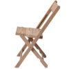 slatted seat folding chair side view
