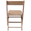 slatted seat folding chair rear view