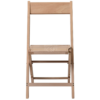 slatted seat folding chair front view