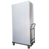 image of resin folding chairs stacked