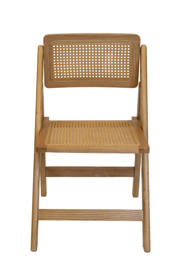 Black Rattan Folding Chair - Image 3